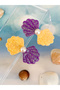 Handmade Design Pearl Detailed Oyster Clip Double // Purple & Yellow Baby Kids Buckle - 2