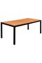 7 Piece Garden Dining Set Black and Brown - 8