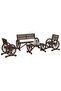 4 Piece Garden Lounge Set Solid Wood Fir