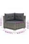 10 Piece Garden Lounge Set with Cushions Poly Rattan Grey - 3