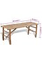 Beer Table with 2 Benches 100 cm Bamboo - 3
