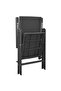 7 Piece Garden Dining Set Black - 6