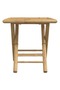 3 Piece Folding Bistro set with Cream White Cushions Bamboo - 6