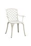 3 Piece Bistro Set Cast Aluminium White - 2