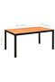7 Piece Garden Dining Set Black and Brown - 3
