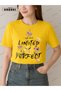 I'M Perfect Printed Cotton Fabric Girl Yellow T-Shirt - 3