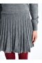 Women's Elastic Waist Plain Knitted Skirt - 5