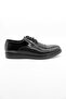 Men's Black Genuine Leather Lace-Up Ceremony Patent Leather Shoes 1033250185