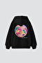 Disco Vibes Only Printed Oversize Unisex Black Hoodie