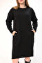 Round Crew Neck Long Sleeve Pocket Side Slit Soft Texture Winter Knitwear Midi Length Pullover Tunic - 4