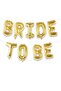 Bride To Be Bride Gold Foil Balloon Set - 2