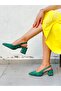 Maria Green Cow Suede 5 cm Heel Sandals - 2