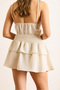 Women's Stone Lace Detailed Zippered Shorts Linen Skirt Etk-19000340 - 7