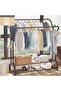 Hanging Garment Rack, Double-Rail Metal Heavy-duty Clothes Stand Rack Indoor Balcony Modern S - 7