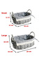 Set of 2 Woven Baskets with Handles Storage Bins with Sturdy Plastic Frame, Removable Fabric Liners - 6