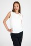 Ecru Shoulder Pleated Gold Accessory Detailed Sleeveless Blouse 251180 - 6
