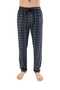 Men's Cotton Anthracite Plaid & Black 2-Piece Single Bottom Pajamas - Seasonal Pajama Bottoms - 2