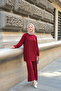 Women's Piece Detail Double Suit Claret Red