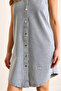 Women Light Blue Chic Embroidered Mini Denim Shirt Dress Elb-19002489 - 7