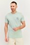 Men 5 Piece Round Neck Graphic Print Short Sleeves T-shirts, Multicolor