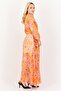 Women Floral Print Belted Maxi Dress, Multicolor - 4