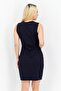 Women Plain Casual Mini Dress, Navy - 4
