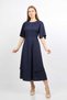 Two-Layer Butterfly Sleeve Midi Dress