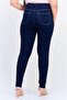 Women Skinny Fit Plain Stretchable Denim Jeans, Navy - 3