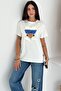 Women's White Accessory Detailed 100% Cotton T-Shirt - 5