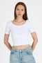 White Square Neck Knitted Body 9202m - 2