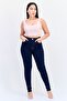 Women Skinny Fit Plain Stretchable Denim Jeans, Navy - 4