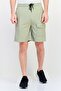 Men Brand Logo Basic Shorts, Moss Grey
