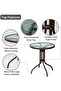 Outdoor Table Round Patio Table Coffee Table Side Table - 8