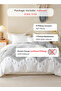 King size 6 piece boho bedding set in black and white without filling 220x240cm. - 2