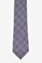 Men's Grey-Blue Patterned Tie - 2