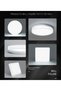 Square LED ceiling light, cool white light 36W 1 pc - 5
