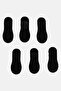 Men 6 Pairs Brand Logo No Show Cut Socks, Black - 4