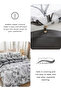 King size 6 piece bedding set with gray leaf pattern, very soft quality. - 7