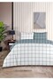 Tual 100% Cotton Akfil Cotton Single Duvet Cover Set 160X220Cm Dark Indigo - 2