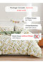 King size 6 piece bedding set brown floral print super soft quality 220x240cm. - 2