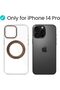 SuperSnap Clear Case for iPhone 14 Series, 360° Rotating Gold Ring Stand, Shockproof MagSafe - 7