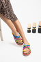 Women's Straw Multicolor Flip Flops Summer Sports Sandals - 2