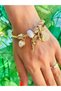 Sea Shell Angel and Heart Women's Handcuff Bracelet - 4