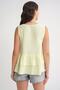 4722 Women's V-Neck Ruffled Muslin Blouse Butter Yellow - 7