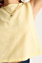 Women's Yellow Sleeveless Linen Blouse 3419-1 60282023 - 6