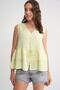 4722 Women's V-Neck Ruffled Muslin Blouse Butter Yellow - 2