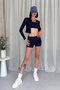 Corded Fabric Ribbed Knit 3-Piece Set - Strappy Cropped Cardigan Shorts Combo - 2