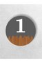 Round Metal Composite - Wooden Apartment Site -Apartment Hotel Office Door Number - Door No: 1 One