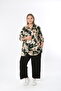 Women's Patterned Lycra Viscose Plus Size Shirt - 8