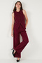 Wide Leg Mid-High Waist Wide Leg Fabric Pants Pants 6522974 - 4